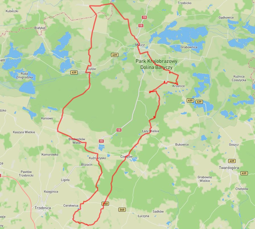 Mapa Trasy Ryszarda Szurkowskiego